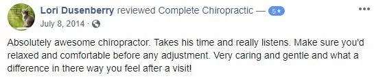 Patient Testimonial at Complete Chiropractic